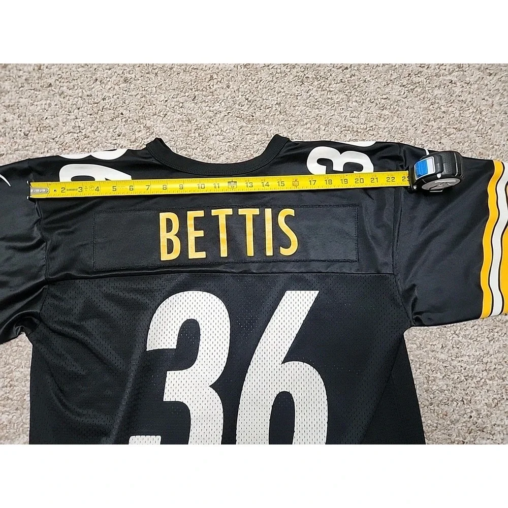 Vintage Pittsburgh Steelers Jersey Mens Large Black NFL Football Nike Bettis‎ 36